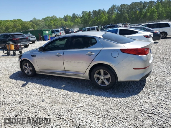 2014 Kia Optima LX with VIN KNAGM4A70E5454889, listed as a Copart auction lot 53549595 with 128,780 mi miles and Salvage title. Bid and sale history available at DreamBid. Image 2.