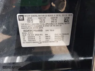 2015 Chevrolet Silverado 1500 LTZ with VIN 3GCUKSEC7FG508805, listed as a IAAI auction lot 42004524 with 150,748 mi miles. Bid and sale history available at carsss.com. Image 9.