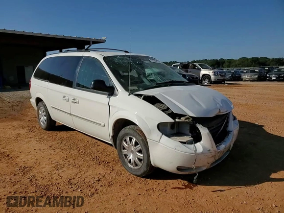 2007 Chrysler Town & Country LWB Touring with VIN 2A4GP54L27R345889, listed as a Copart auction lot 74105614 with 244,487 mi miles and Salvage Title. Bid and sale history available at carsss.com. Image 12.