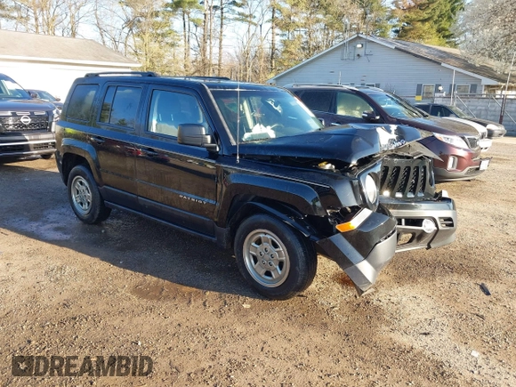 2016 Jeep Patriot Sport with VIN 1C4NJPBAXGD699514, listed as a IAAI auction lot 41945662 with 100,111 mi miles. Bid and sale history available at carsss.com. Image 1.