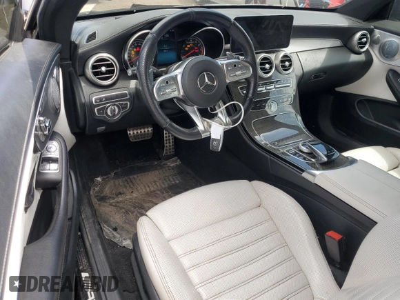 2020 Mercedes-Benz C 43 AMG with VIN W1KWJ6EB9LF992103, listed as a Copart auction lot 55484335 with 80,517 mi miles and Clean Title. Bid and sale history available at carsss.com. Image 8.