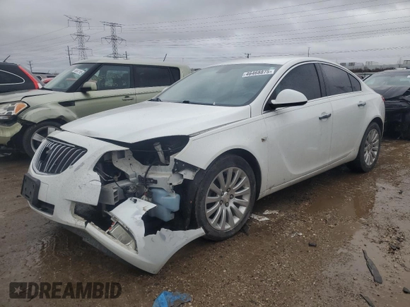 2011 Buick Regal CXL RL1 with VIN W04GN5EC4B1005144, listed as a Copart auction lot 46468875 with 127,129 mi miles and Salvage Title. Bid and sale history available at DreamBid. Image 1.