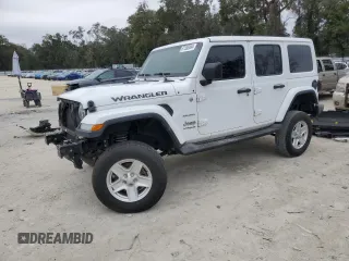 2019 Jeep Wrangler Unlimited Sahara with VIN 1C4HJXEG2KW570502, listed as a Copart auction lot 87395064 with 141,039 mi miles and Salvage Title. Bid and sale history available at carsss.com. Image 1.