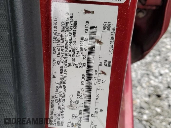 2015 Ford Fiesta SE z VIN 3FADP4BJ8FM171584, wystawiony jako Copart lot #51314105 z przebiegiem 129 643 mil mil oraz Szkoda całkowita • Salvage title. Historia ofert i sprzedaży dostępna na DreamBid. Obrazek 14.