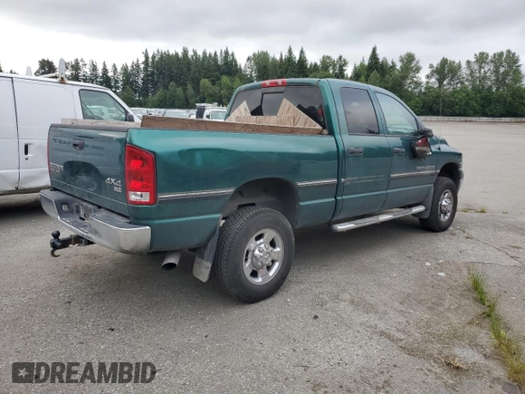 2004 Dodge 2500 SLT z VIN 3D7KU28C44G137957, wystawiony jako Copart lot #57689175 z przebiegiem 184 166 mil mil oraz Szkoda całkowita • Salvage title. Historia ofert i sprzedaży dostępna na DreamBid. Obrazek 3.