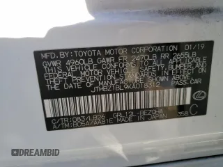 2019 Lexus GS with VIN JTHBZ1BL9KA018312, listed as a Copart auction lot 89218005 with 29,651 mi miles and Salvage Title. Bid and sale history available at carsss.com. Image 12.