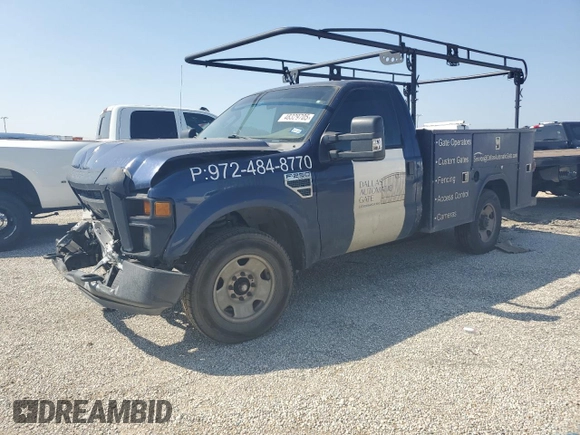 2008 Ford F-250 with VIN 1FDNF20558ED13020, listed as a Copart auction lot 48329705 with Not provided miles and Salvage title. Bid and sale history available at DreamBid. Image 1.