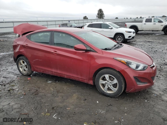 2014 Hyundai Elantra Limited with VIN 5NPDH4AE0EH528109, listed as a Copart auction lot 43054255 with 128,305 mi miles and Salvage Title. Bid and sale history available at carsss.com. Image 4.