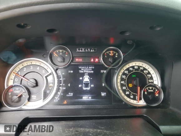 2017 Ram 2500 Big Horn with VIN 3C6UR5ML6HG583620, listed as a Copart auction lot 73753104 with 66,641 mi miles and Salvage title. Bid and sale history available at DreamBid. Image 9.