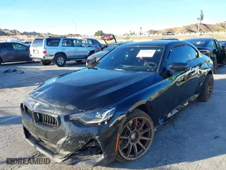 2024 BMW 2 Series M240i with VIN 3MW43CM09R8E26807, listed as a IAAI auction lot 41214495 with 20,613 mi miles. Bid and sale history available at carsss.com. Image 2.