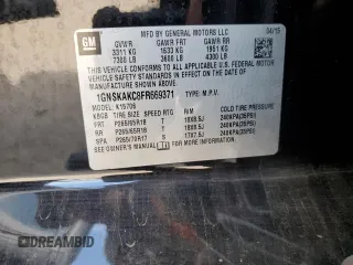 2015 Chevrolet Tahoe LS z VIN 1GNSKAKC8FR669371, wystawiony jako Copart lot #69165493 z przebiegiem 129 966 mil mil oraz Czysty tytuł • Clean title. Historia ofert i sprzedaży dostępna na DreamBid. Obrazek 13.