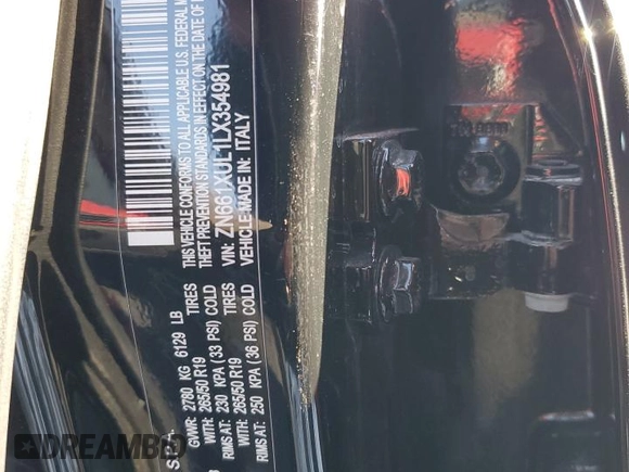 2020 Maserati Levante GranLusso z VIN ZN661XUL1LX354981, wystawiony jako Copart lot #43212585 z przebiegiem 53 057 mil mil oraz Nie do naprawy • Non repairable. Historia ofert i sprzedaży dostępna na DreamBid. Obrazek 13.
