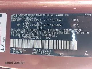 2024 Lexus RX 350 с VIN 2T2BAMCA6RC056850, выставлен на аукционе IAAI как лот 39891418 с пробегом 6 648 миль миль и . История ставок и продаж доступна на DreamBid. Изображение 9.