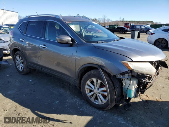 2015 Nissan Rogue SV with VIN KNMAT2MV9FP546616, listed as a Copart auction lot 41642805 with 146,863 mi miles and Salvage Title. Bid and sale history available at carsss.com. Image 4.
