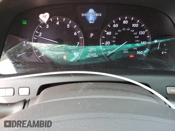 2010 Lexus LS 460 with VIN JTHBL5EF0A5094443, listed as a Copart auction lot 48040905 with 175,415 mi miles and Salvage Title. Bid and sale history available at carsss.com. Image 9.