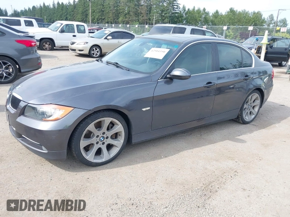 2007 BMW 3 Series 335i with VIN WBAVB73517KY60596, listed as a IAAI auction lot 42504350 with 111,403 mi miles and . Bid and sale history available at DreamBid. Image 2.