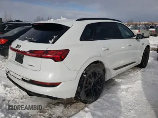 2022 Audi e-tron Premium with VIN WA1AAAGE4NB023103, listed as a Copart auction lot 43551575 with 97,461 mi miles and Salvage Title. Bid and sale history available at DreamBid. Image 3.