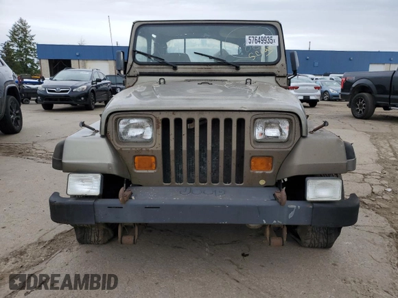1988 Jeep Wrangler with VIN 2BCCV81M2JB518868, listed as a Copart auction lot 57649935 with 192,317 mi miles and Clean title. Bid and sale history available at DreamBid. Image 5.