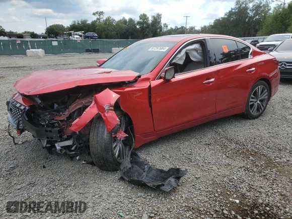 2021 Infiniti Q50 Sensory with VIN JN1EV7CP4MM700307, listed as a Copart auction lot 67297684 with Not provided miles and Non repairable. Bid and sale history available at DreamBid. Image 1.