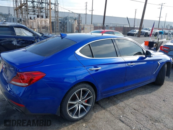2019 Genesis G70 Advanced with VIN KMTG74LE4KU032620, listed as a IAAI auction lot 42211639 with 59,132 mi miles and . Bid and sale history available at DreamBid. Image 4.