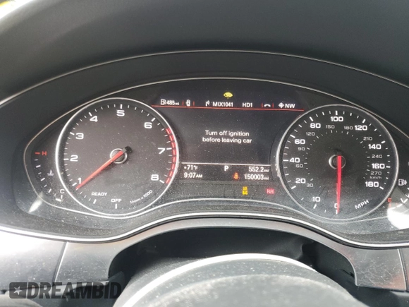 2016 Audi A7 3.0 Prestige with VIN WAU2GAFC0GN013403, listed as a Copart auction lot 62996203 with 150,003 mi miles. Bid and sale history available at carsss.com. Image 9.