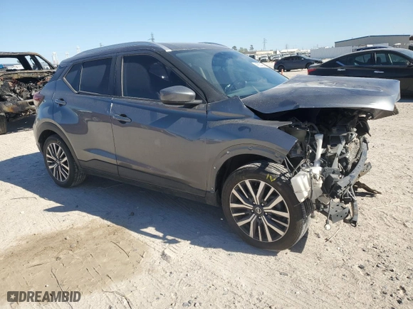 2021 Nissan Kicks SV with VIN 3N1CP5CV7ML471376, listed as a Copart auction lot 49204245 with 81,118 mi miles and Salvage Title. Bid and sale history available at carsss.com. Image 4.