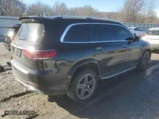2023 Mercedes-Benz GLS with VIN 4JGFF5KE1PA967716, listed as a Copart auction lot 46681175 with 21,638 mi miles and Salvage Title. Bid and sale history available at carsss.com. Image 3.