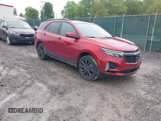 2022 Chevrolet Equinox RS with VIN 3GNAXWEV7NS120182, listed as a IAAI auction lot 42224767 with 45,177 mi miles and . Bid and sale history available at DreamBid. Image 1.