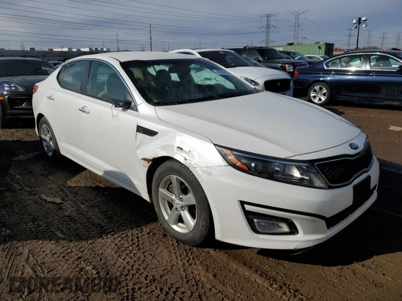 2015 Kia Optima LX with VIN KNAGM4A78F5584825, listed as a Copart auction lot 46266055 with 69,689 mi miles and Salvage Title. Bid and sale history available at DreamBid. Image 4.