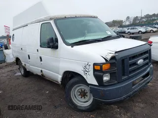2012 Ford Econoline Cargo Commercial with VIN 1FTNE1EW9CDA01574, listed as a IAAI auction lot 41647869 with Not Provided miles. Bid and sale history available at carsss.com. Image 1.