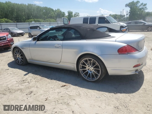 2005 BMW 6 Series 645Ci with VIN WBAEK73455B327042, listed as a Copart auction lot 55254765 with 91,389 mi miles and Clean Title. Bid and sale history available at carsss.com. Image 2.