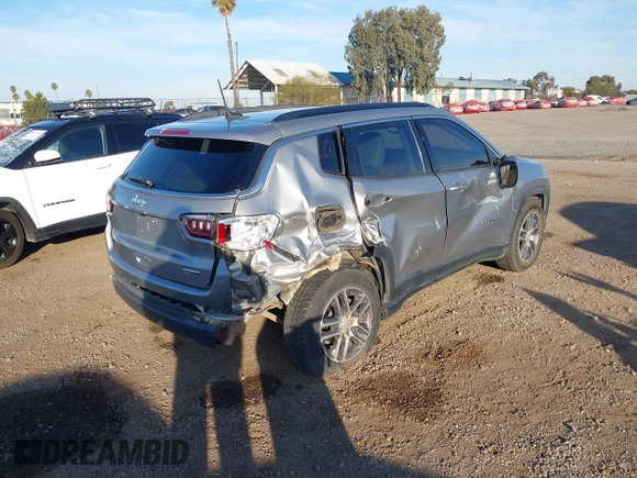 2019 Jeep Compass Altitude with VIN 3C4NJCBB0KT743606, listed as a IAAI auction lot 41468490 with 57,787 mi miles and . Bid and sale history available at DreamBid. Image 4.