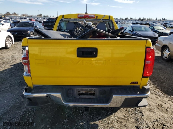 2022 Chevrolet Colorado 4WD Work Truck with VIN 1GCGTBEN4N1302821, listed as a Copart auction lot 45534035 with 0 mi miles and Salvage Title. Bid and sale history available at carsss.com. Image 6.