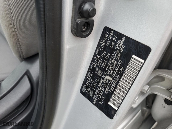 2016 Hyundai Accent SE with VIN KMHCT4AE1GU959959, listed as a Copart auction lot 54539374 with 116,984 mi miles and Salvage Title. Bid and sale history available at carsss.com. Image 14.