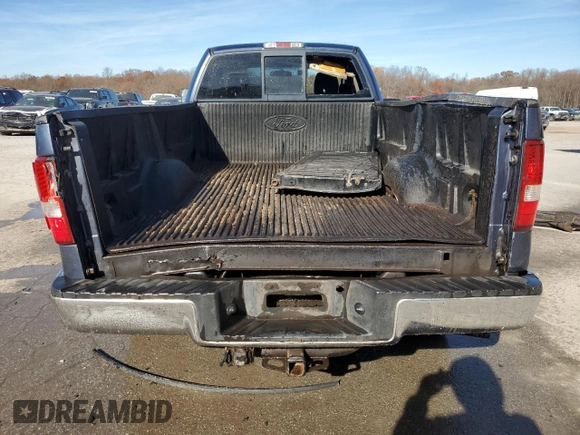 2005 Ford F-150 XL with VIN 1FTRF14W65KC37551, listed as a Copart auction lot 80317184 with 191,768 mi miles and Salvage title. Bid and sale history available at DreamBid. Image 6.