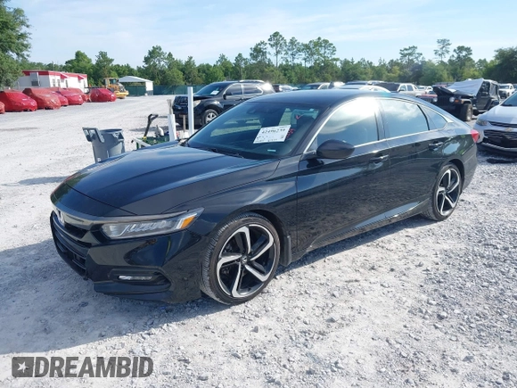 2020 Honda Accord Sport with VIN 1HGCV1F3XLA079053, listed as a IAAI auction lot 42496239 with 113,792 mi miles and . Bid and sale history available at DreamBid. Image 2.