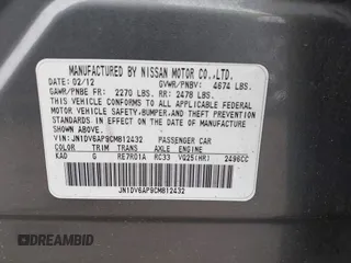 2012 Infiniti G25 Journey with VIN JN1DV6AP9CM812432, listed as a IAAI auction lot 42451554 with 187,462 mi miles and . Bid and sale history available at DreamBid. Image 9.