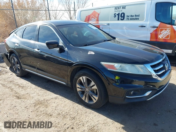 2013 Honda Crosstour EX-L z VIN 5J6TF2H59DL005896, wystawiony jako IAAI lot #41207731 z przebiegiem 172 952 mil mil oraz . Historia ofert i sprzedaży dostępna na DreamBid. Obrazek 1.