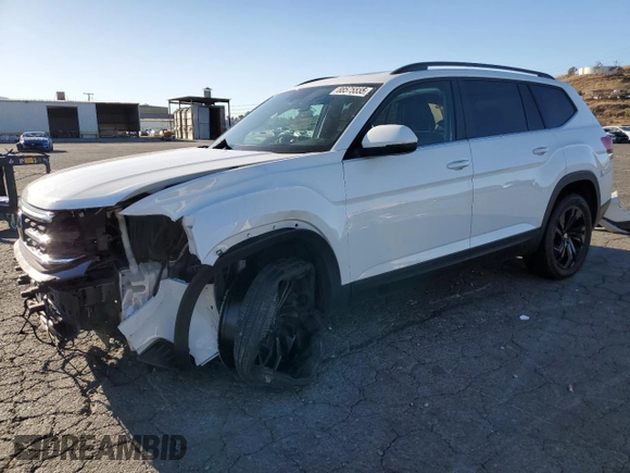 2023 Volkswagen Atlas SE with VIN 1V2JR2CA6PC554791, listed as a Copart auction lot 88575555 with 25,605 mi miles and Salvage title. Bid and sale history available at DreamBid. Image 1.