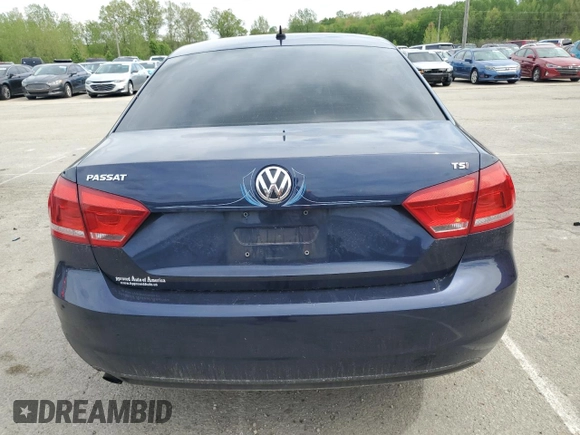 2015 Volkswagen Passat S with VIN 1VWAS7A32FC064013, listed as a Copart auction lot 53901155 with 148,330 mi miles and Salvage title. Bid and sale history available at DreamBid. Image 6.