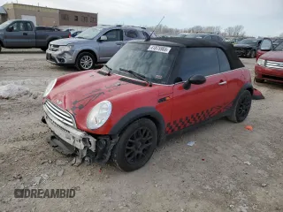 2008 MINI Convertible with VIN WMWRF33588TG17946, listed as a Copart auction lot 41875965 with 58,741 mi miles and Salvage Title. Bid and sale history available at DreamBid. Image 1.