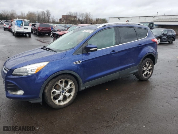 2014 Ford Escape Titanium with VIN 1FMCU9J96EUA81049, listed as a Copart auction lot 52077385 with 195,682 mi miles and Salvage Title. Bid and sale history available at carsss.com. Image 1.