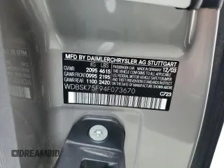 2004 Mercedes-Benz SL 500 z VIN WDBSK75F94F073670, wystawiony jako Copart lot #59083105 z przebiegiem 56 880 mil mil oraz Szkoda całkowita • Salvage title. Historia ofert i sprzedaży dostępna na DreamBid. Obrazek 12.