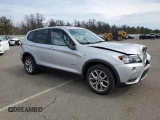 2013 BMW X3 xDrive28i with VIN 5UXWX9C5XD0A30504, listed as a Copart auction lot 53200135 with 52,252 mi miles and Salvage Title. Bid and sale history available at DreamBid. Image 4.