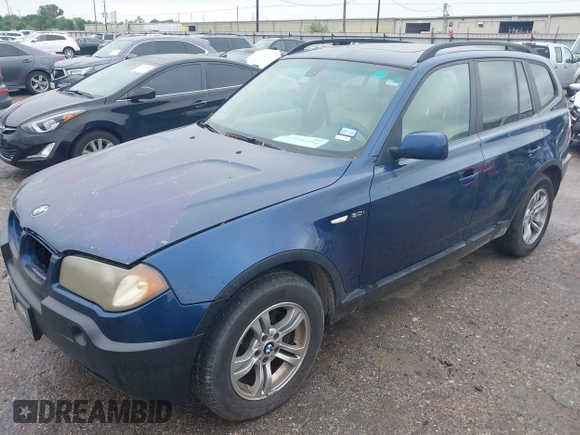 2005 BMW X3 3.0i with VIN WBXPA93445WD17708, listed as a IAAI auction lot 42196524 with 174,773 mi miles and . Bid and sale history available at DreamBid. Image 2.
