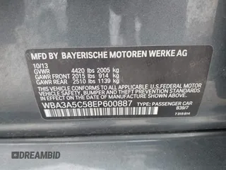 2014 BMW 3 Series 328i z VIN WBA3A5C58EP600887, wystawiony jako IAAI lot #42511539 z przebiegiem 137 055 mil mil oraz . Historia ofert i sprzedaży dostępna na DreamBid. Obrazek 9.