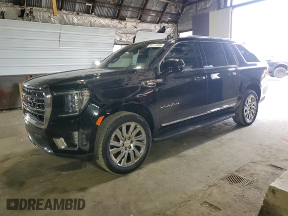 2023 GMC Yukon XL SLT with VIN 1GKS2GKT3PR203039, listed as a Copart auction lot 54313465 with 87,793 mi miles and Salvage Title. Bid and sale history available at carsss.com. Image 1.