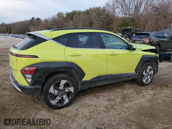 2024 Hyundai Kona Limited with VIN KM8HECA32RU057753, listed as a Copart auction lot 89118065 with 5,299 mi miles and Salvage Title. Bid and sale history available at carsss.com. Image 3.