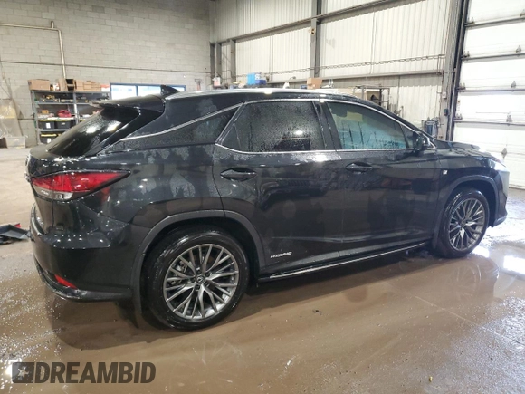 2022 Lexus RX with VIN 2T2YGMDA7NC084030, listed as a Copart auction lot 50323394 with 19,225 mi miles. Bid and sale history available at carsss.com. Image 3.