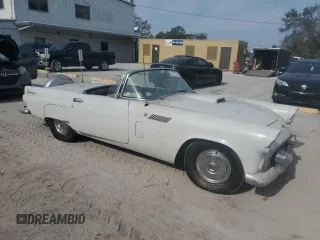 1956 Ford Thunderbird with VIN P6FH263430, listed as a Copart auction lot 75977804 with 52,420 mi miles and Salvage Title. Bid and sale history available at DreamBid. Image 4.